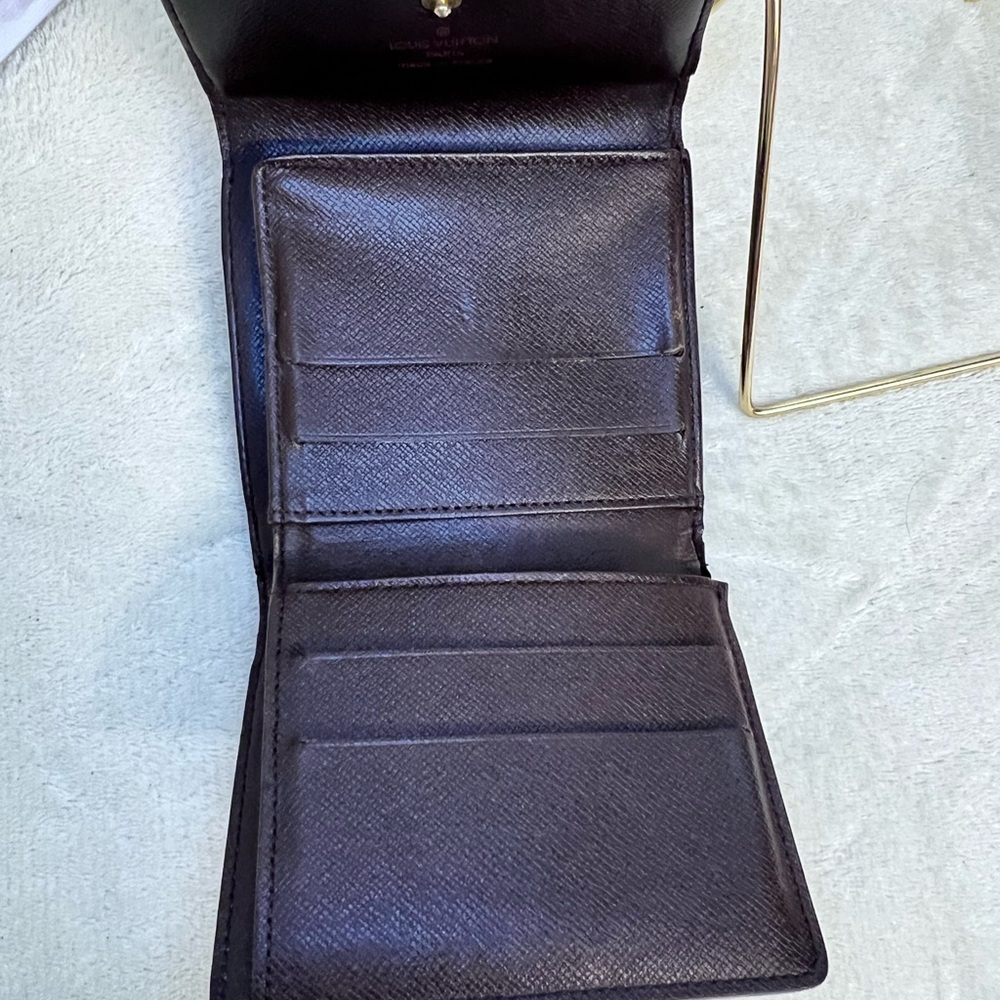 Vintage 1999 Louis Vuitton Damier Ebene Elise Trifold Wallet - Picture 14 of 16